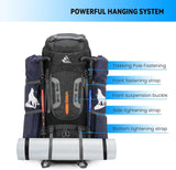 80L Backpack with Rain Cover