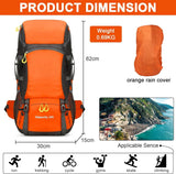 50L Lightweight Backpack with Rain Cover