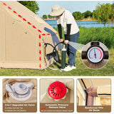 Quick Setup Inflatable  Air Tent with Stove Jack, 4-6 Person