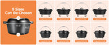 Pre-Seasoned Cast Iron Double Dutch Oven With Loop Handles, Pot + Lid - Cast Iron Dutch Oven with Lid BBQ,7/9 Quart