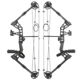 Compound Bow Arrow Set with Spine 500 Carbon Arrows 20-70lbs Adjustable Draw Weight
