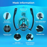 Aluminum Mini Scuba Tank with Full Face Snorkel Mask