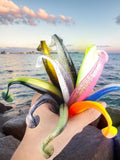 10Pcs 9cm Fishing Lures T Tail Worm Soft Bait