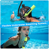 Lightweight 0.5 L Mini Scuba Tank with Integrated Full-Face Mask